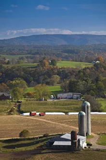 USA, West Virginia, Rennick, high angle view of farm USA, West Virginia, Rennick, high angle view of farm