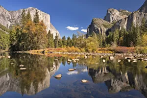 Valley Collection: Valley View of El Capitan from the Merced River, Yosemite, California, USA. Autumn