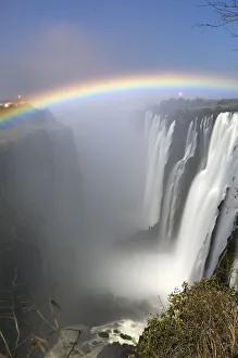 Victoria Falls at night, Zimbabwe/Zambia Victoria Falls at night, Zimbabwe/Zambia