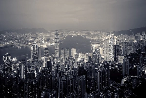 Victoria Harbour & Hong Kong Island from The Peak, Hong Kong, China Victoria Harbour & Hong Kong Island from The Peak, Hong Kong, China