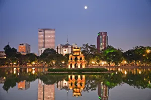 Vietnam, Hanoi, Hoan Kiem Lake and Turtle Pagoda Vietnam, Hanoi, Hoan Kiem Lake and Turtle Pagoda