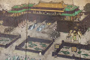 Vietnam, Hue, Citadel, Imperial Enclosure, Wall Painting inside Ngo Mon Gate Vietnam, Hue, Citadel, Imperial Enclosure, Wall Painting inside Ngo Mon Gate
