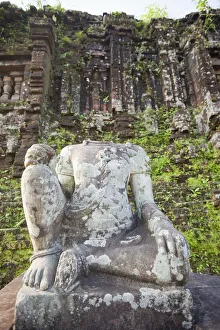 Vietnam, My Son, Cham Ruins, Headless Buddha Statue Vietnam, My Son, Cham Ruins, Headless Buddha Statue