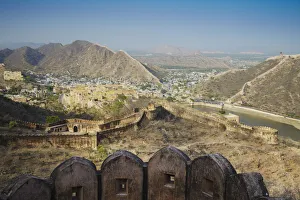 View of Amber Fort from Jaigarh, Jaipur, Rajasthan, India View of Amber Fort from Jaigarh, Jaipur, Rajasthan, India