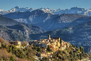 View at Bouyon with the mountains of Parc National de Mercantour, Alpes-Maritimes View at Bouyon with the mountains of Parc National de Mercantour, Alpes-Maritimes