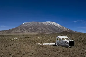 View of the highest peak of Mount Kilimanajro, Kibo summit at 19,340ft View of the highest peak of Mount Kilimanajro, Kibo summit at 19,340ft