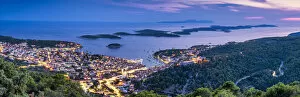 Croatia Collection: View over Hvar at Twilight, Dalmatia, Croatia, Balkans, Europe