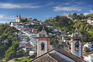 View of Our Lady of Carmo and Santa Efigenia dos Pretos churches, Ouro Preto (UNESCO View of Our Lady of Carmo and Santa Efigenia dos Pretos churches, Ouro Preto (UNESCO