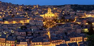 View over Modica & San Giorgio cathedral (Baroque style), Sicily, Italy View over Modica & San Giorgio cathedral (Baroque style), Sicily, Italy