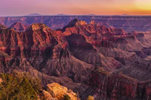 View from North Rim at sunset, Grand Canyon National Park, Arizona, USA View from North Rim at sunset, Grand Canyon National Park, Arizona, USA