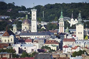 Prints of View of Old Town, Lviv, Ukraine Ukraine Prints: View of Old Town, Lviv Ukraine Print