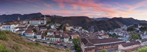 View of Ouro Preto at sunset, Minas Gerais, Brazil View of Ouro Preto at sunset, Minas Gerais, Brazil