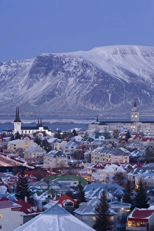 View over Reykjavik in winter, Iceland View over Reykjavik in winter, Iceland