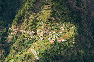 Q3 2023 Collection: Village on hill slope at Curral das Freias (Pen of the Nuns), Camara de Lobos, Madeira, Portugal