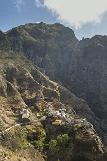 Images Dated 27th November 2013: Village on mountain, Fontainhas, Santo Antao Island, Cape Verde