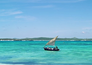 Visitors to Suarez Island swim in the crystal-clear Visitors to Suarez Island swim in the crystal-clear