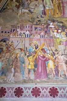 Images Dated 18th July 2018: Wall frescoes, Chapel Basilica of Santa Maria Novella, Florence, Tuscany, Italy, Europe