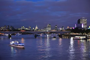 Waterloo bridge and River Thames, London, England Waterloo bridge and River Thames, London, England
