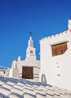 Whitewashed Church in Binibeca Vell Print, Menorca, Spain