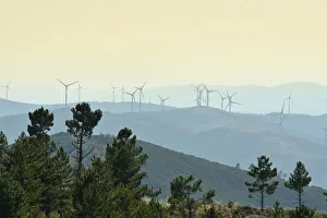 European Wind Power Prints: Wind generators in the Gardunha mountain range. Beira Baixa, Portugal