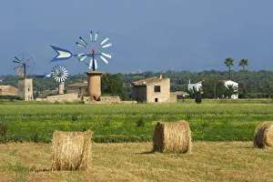 Windmills near Sant Jordi, Majorca, Balearic Islands, Spain Windmills near Sant Jordi, Majorca, Balearic Islands, Spain