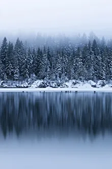 Winter at Fusine lakes, Tarvisio, Julian alps, Italy Winter at Fusine lakes, Tarvisio, Julian alps, Italy