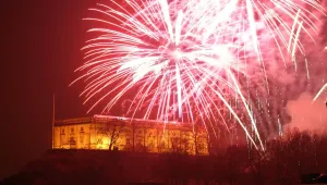 Prints of Nottingham Castle, Bonfire night Nottingham Prints: Nottingham Castle Print