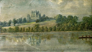 Wollaton Hall, Nottingham, from the Lake - Unknown Artist Wollaton Hall, Nottingham, from the Lake - Unknown Artist