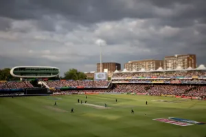 Lords Cricket Ground Prints: Toby Allen Print - England vs India at Lord's June 14, 2009