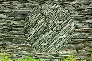 Rock Collection: An Andy Goldsworthy art instalation in a sheep fold at Tilberthwaite in the Lake District UK