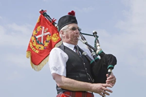 Traditional Scottish Music Prints: A bagpipe player