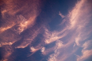 Dubai Skyline At Sunset Prints: Cloud at sunset over Dubai