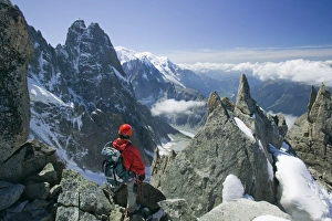 The Dru from the Grand Montets above Chamonix France The Dru from the Grand Montets above Chamonix France