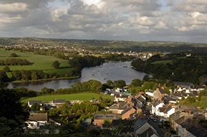 St Dogmaels town and River Teifi, Pembrokeshire, Wales, UK, Europe St Dogmaels town and River Teifi, Pembrokeshire, Wales, UK, Europe