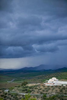 A storm approaching the sierra nevada mountains in spain A storm approaching the sierra nevada mountains in spain