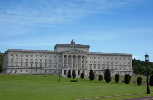 Print of the Stormont Assembly Building in Belfast, Northern Ireland