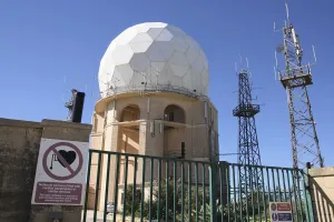 Malta Print: Dingli Clifftop Radar Station Warning Sign