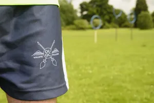 Prints of England, Oxford, University Parks, Quidditch team practice, detail of Oxford University Quidditch logo Oxford Prints: University Parks Quidditch Team Practice Print