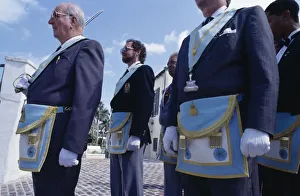 BERMUDA, St Georges Freemasons taking part in the Peppercorn ceremony BERMUDA, St Georges Freemasons taking part in the Peppercorn ceremony