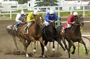 Canada, Alberta, Lethbridge Horse racing at the Rocky Mountain Turf Club Canada, Alberta, Lethbridge Horse racing at the Rocky Mountain Turf Club