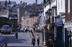 ENGLAND East Sussex Lewes town centre with view down pedestrian shopping area ENGLAND East Sussex Lewes town centre with view down pedestrian shopping area