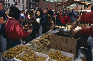 ENGLAND, London, Chinese New Year Food stall during Chinese New Year celebrations in ENGLAND, London, Chinese New Year Food stall during Chinese New Year celebrations in