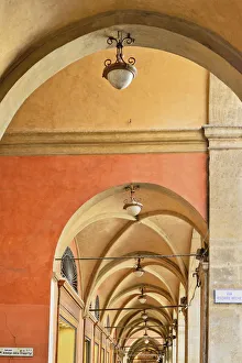 Italy, Emilia Romagna, Bologna, One of the city's many arcades Italy, Emilia Romagna, Bologna, One of the city's many arcades