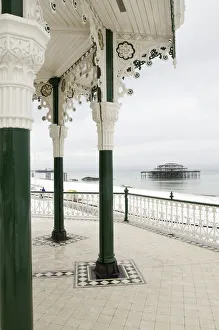 The shell of Brighton's west pier photographed from the Bedford square bandstand The shell of Brighton's west pier photographed from the Bedford square bandstand
