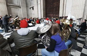 Tuba Carols, St Paul's Cathedral, London. An annual Christmas charitable event Tuba Carols, St Paul's Cathedral, London. An annual Christmas charitable event