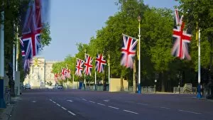 Union Jacks - Flags Collection: UK, England, London, Buckingham Palace and The Mall decorated for the wedding of Prince William