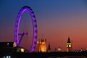 UK, London, Houses of Parliament, Big Ben and London Eye UK, London, Houses of Parliament, Big Ben and London Eye