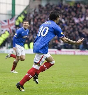Images Dated 27th December 2009: Nacho Novo's Triple Strike: Rangers 4-1 Domination Over Hibernian in the Clydesdale Bank Premier