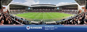 Ibrox Collection: Old Firm Victory Framed Panoramic Print