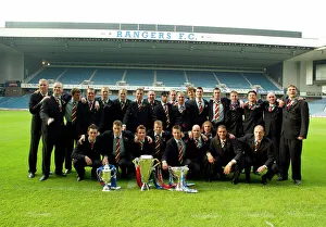Rangers arrive back at Ibrox after winning the Treble. 31/05/03 Rangers arrive back at Ibrox after winning the Treble. 31/05/03